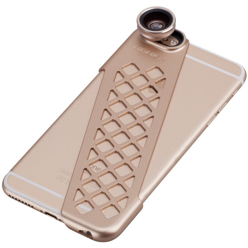 MOMAX X-LENS 2-in-1 Super 15x Macro + 120° Wide-angle Lens Case Cover for Apple iPhone 6S Plus/6 Plus & iPhone 6S/6