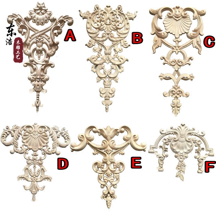 East Yangwood Carved Door Flower European-style Solid Wood Applique wood Carved Eurostyle Door Solid Wood Flowers Patch Solid Wooden Door Flowers-Taobao