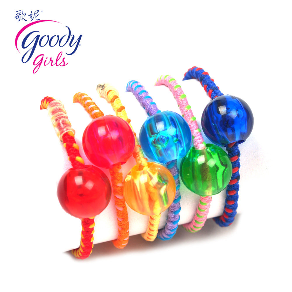 美国Goody歌妮儿童发饰 彩珠发圈皮筋Suayput运动防滑技术 欧美款