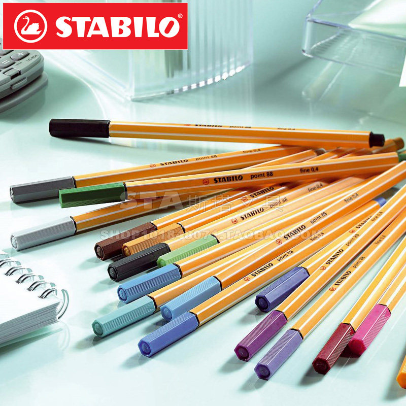 German brand STABILO Sipen Lean 88 fiber pen swan sketches pen hook pens student office painting-Taobao