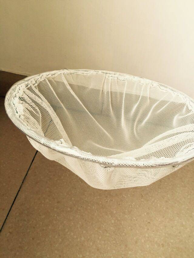 Round stainless steel hand - copy net fish mesh diameter 30 cm