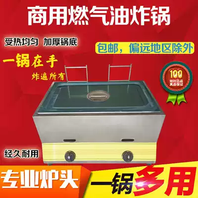 Commercial gas double stove Fryer Fryer Fryer Fryer potato tower machine chicken fryer household gas Fryer