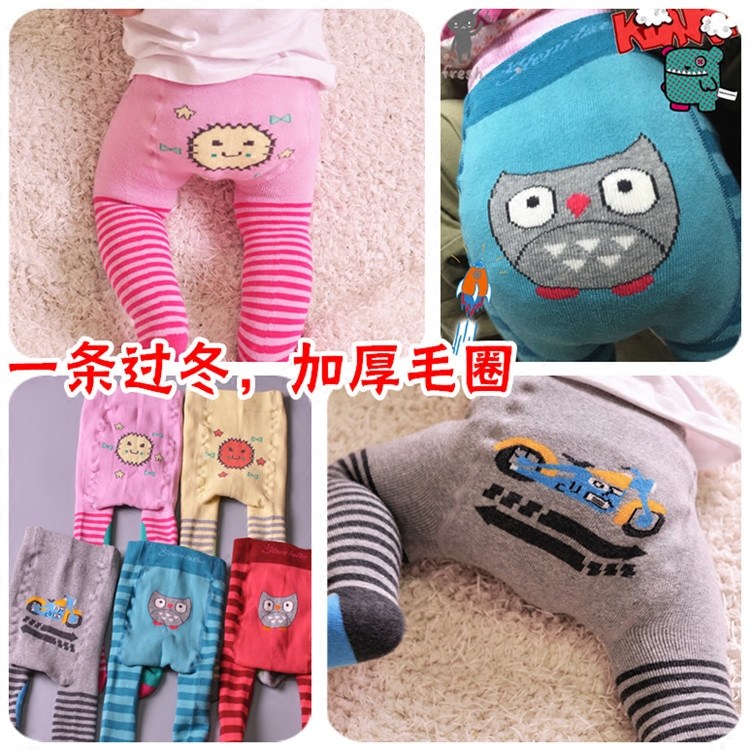 European and American original single hair circle spring autummy baby warm baby beats bottom plus stalls big fart and farts kids pants socks