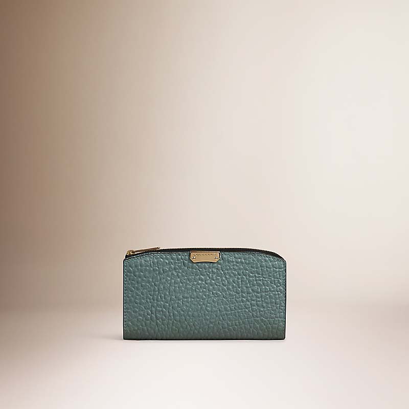BURBERRY/博柏利典藏粒面皮革全拉链钱夹 40093071