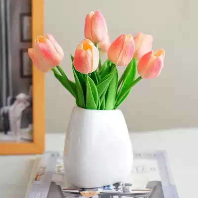 Tulip Nordic vase set indoor dining table decoration imitation flower decoration fake flower living room desktop floral art
