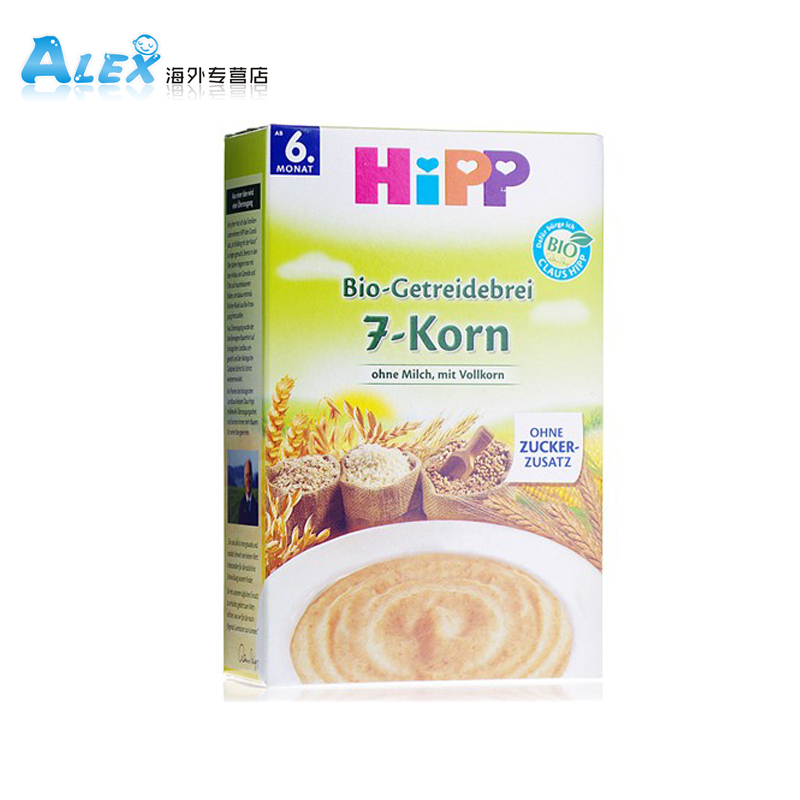 德国原装进口喜宝HiPP有机7种谷物米粉婴儿营养辅食250g保税发货