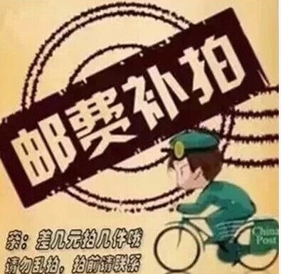 Special auction for postage or goods to make up the difference 1 yuan