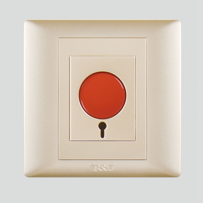 Tianji 86 Security property alarm emergency button emergency call SOS switch panel champagne gold