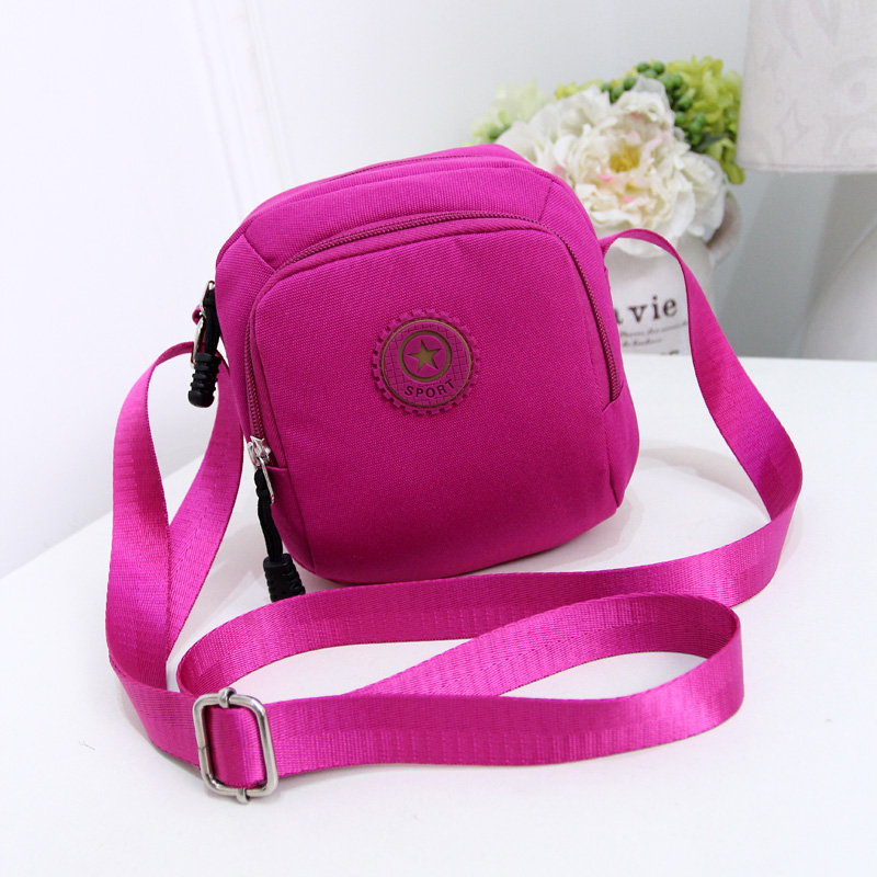 Women's slant cross bag tide canvas shoulder crossbody women's bag Middle-aged women's bag Nylon Oxford cloth bag Casual small bag