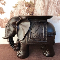 Rosewood carved elephant stool decoration Home living room shoe stool wooden stool decoration lucky wooden crafts