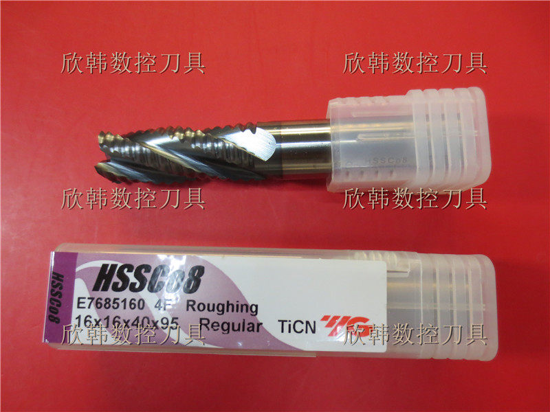 E7685160 YG HSSC08 4-edge coated corrugated milling cutter 16X16X40X95 Import milling cutter