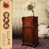 Ming 伶 201 ghi âm kiểu cũ máy ghi âm retro vinyl lớn sừng âm thanh phòng khách nhà châu Âu Máy hát