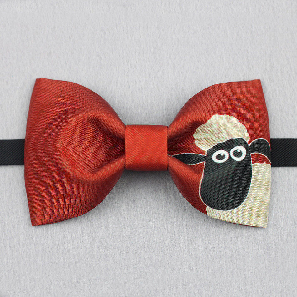 notknot original high quality handmade neckline groom with small lamb red printed butterfly knot gift