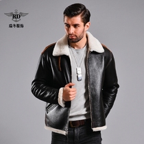 EASTMAN B6 brand new import British retro high-end natural lamb fur integrated flying leather real jacket