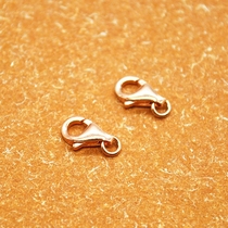 S925 sterling silver plated 24K gold spring buckle necklace buckle bracelet buckle DIY jewelry accessories buckle head connection buckle color preservation