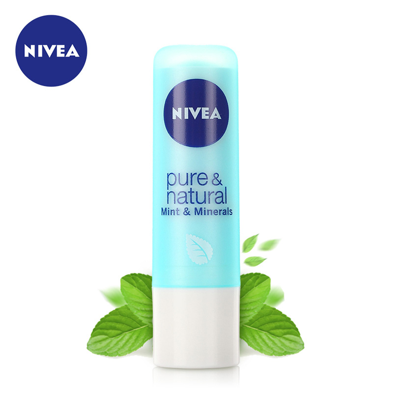 专柜正品 NIVEA/妮维雅 自然舒润唇膏(矿物薄荷)4.8G 滋润 护唇
