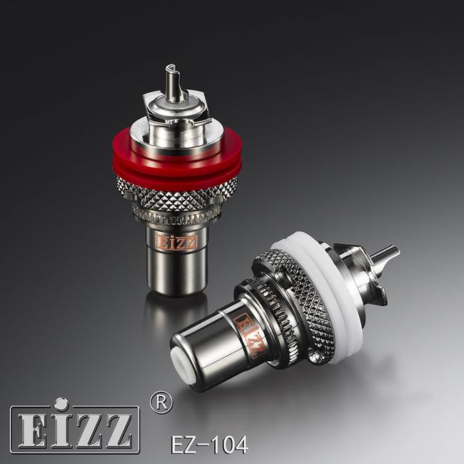 EIZZ EZ-104 Boutique RCA signal socket Telululurium copper phosphate copper germanium plated (no magnetic)