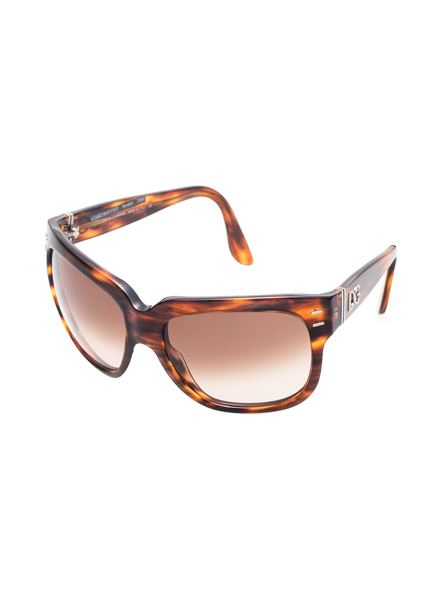 Dolce&Gabbana 玳瑁色矩形框太阳眼镜