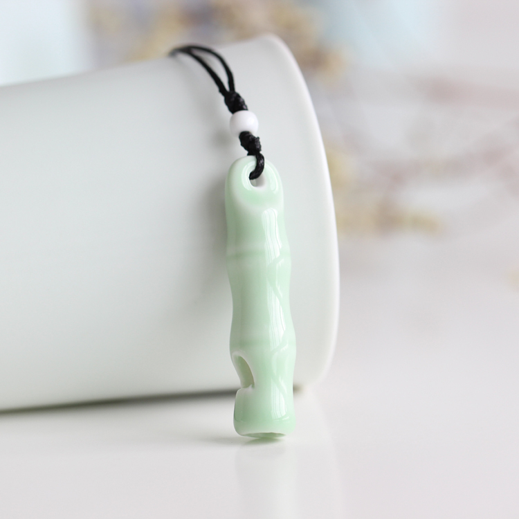 Flower Thousand Bones Finger Bone Porcelain Whistle Handmade Jingdezhen Ceramic Necklace Pendant Couple Friend Gift Jewelry 339 Flower Thousand Bones Finger Bone Porcelain Whistle Handmade Jingdezhen Ceramic Necklace Pendant Couple Friend Gift Jewelry 339