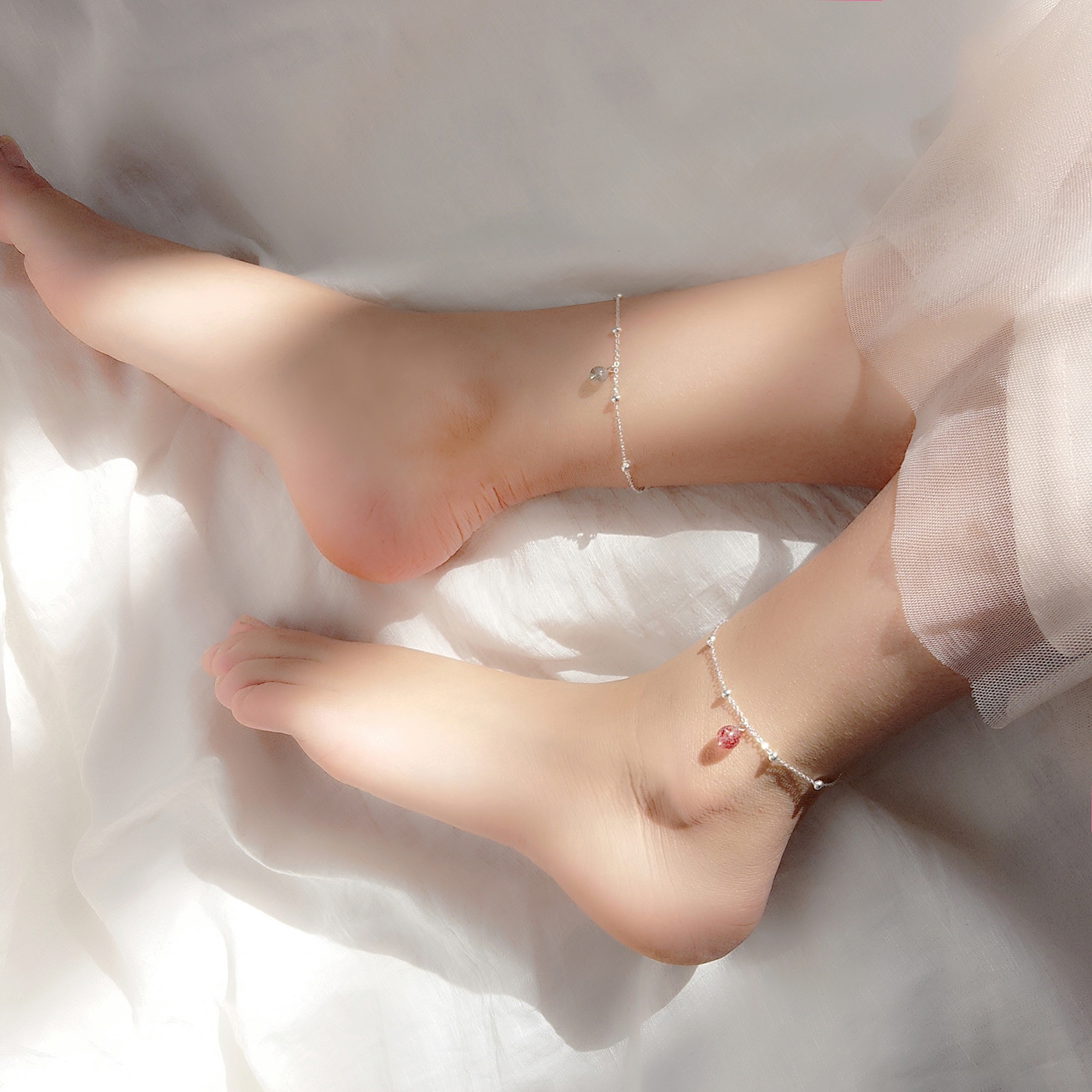 Bracelet de cheville Femme en Argenterie - Ref 3103494 Image 1