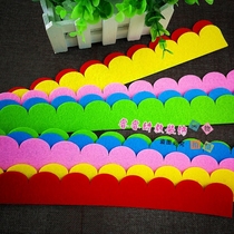 Blackboard wall decorated kindergarten elementary school classroom class cultural layout wall with wave side strip decoration