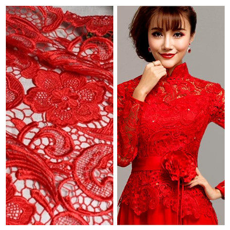Imported heavy-pound thickened cashew shaped solid embroidery water Lace Fabrics Dresses Clothing Lace Fabric fabric