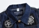 Tang cool nam phiên bản Hàn Quốc của vest denim tự trồng cá tính kích thước lớn denim vest nam vá vest denim vest - Dệt kim Vest