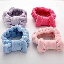 Headband facial mask Korean cute bow makeup face wash headband sports headwear