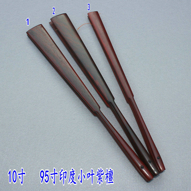 Suwork fan face boutique 10 inch 95 inch Indian small leaf purple sandalwood Bone Vin Play Collection Gift Fan Blank Slaloaf