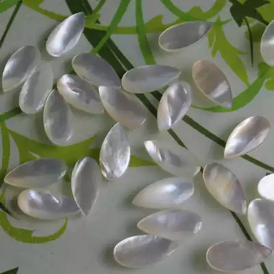 Natural Pearl White Butterfly shell drum surface water drop surface patch non-porous DIY jewelry accessories ear needle hairpin accessories