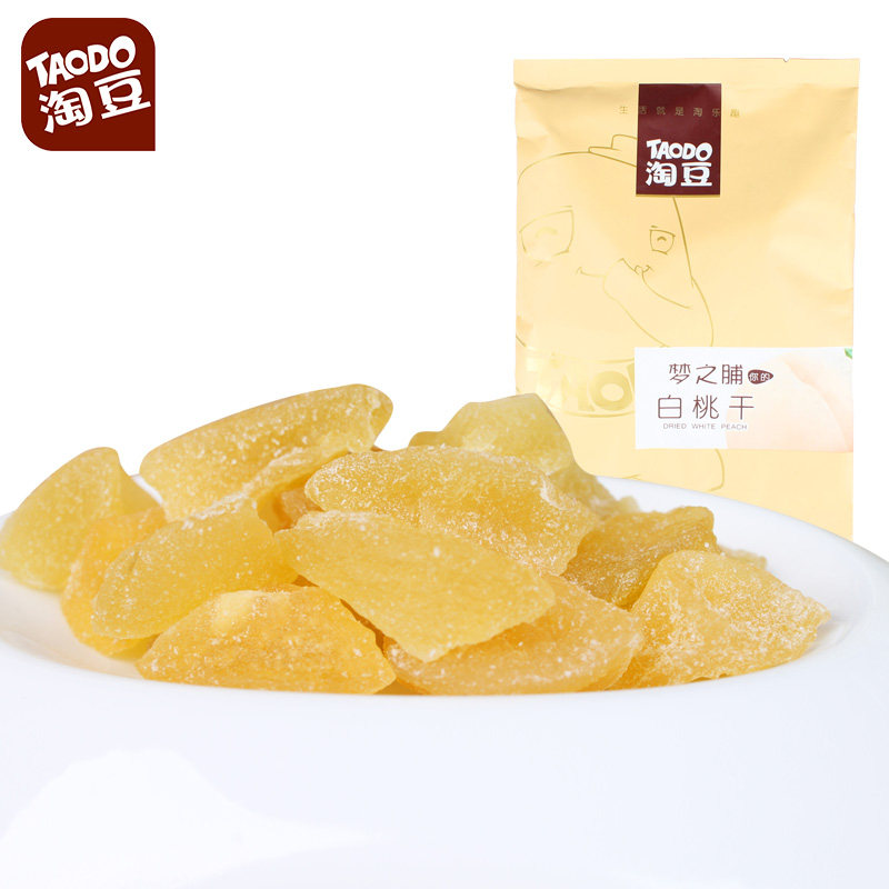 【天猫超市】淘豆白桃干108g蜜饯果干果脯 休闲零食小吃