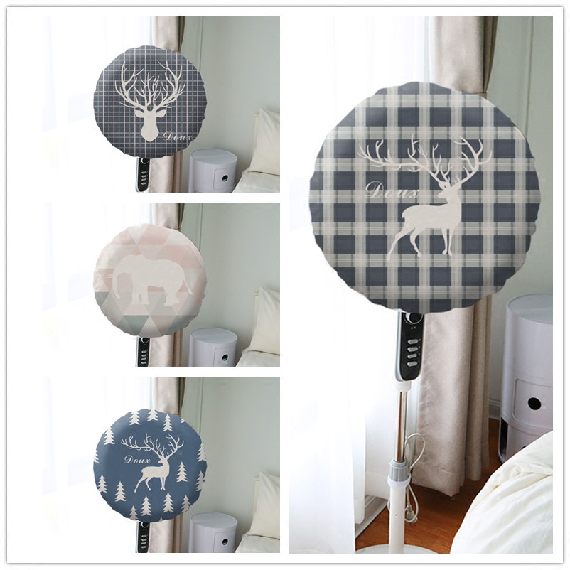 Elk Deer Resistant Dirty Wash Electric Fan Hood Sub Dust Cover Floor Type Fan Cartoon Desktop Standing FS40 Fan Hood
