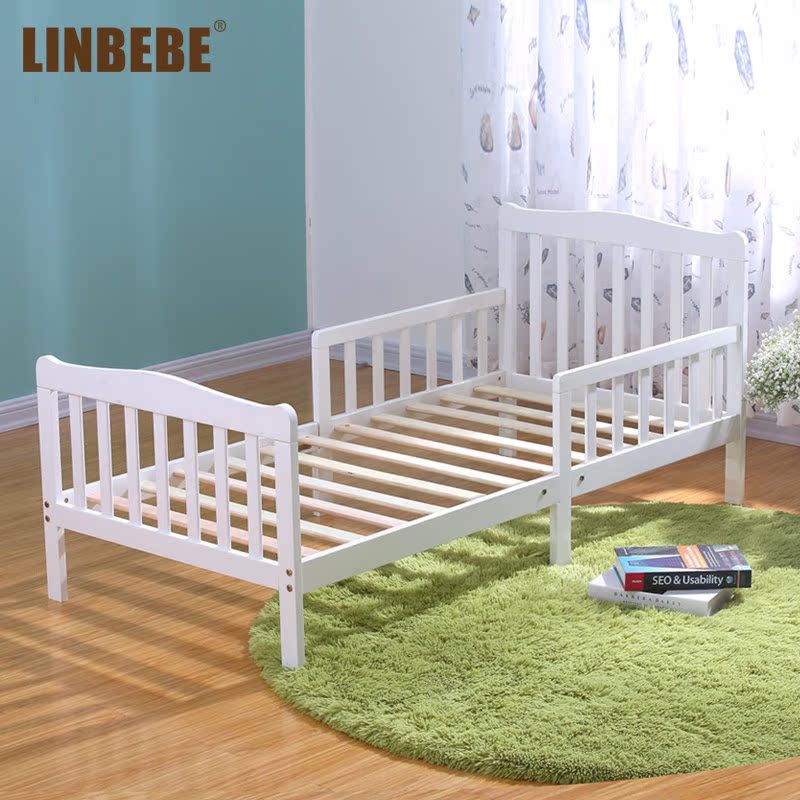 霖贝儿喵星人0-9岁1.5m多功能婴儿床儿童床幼儿园床 可变小沙发