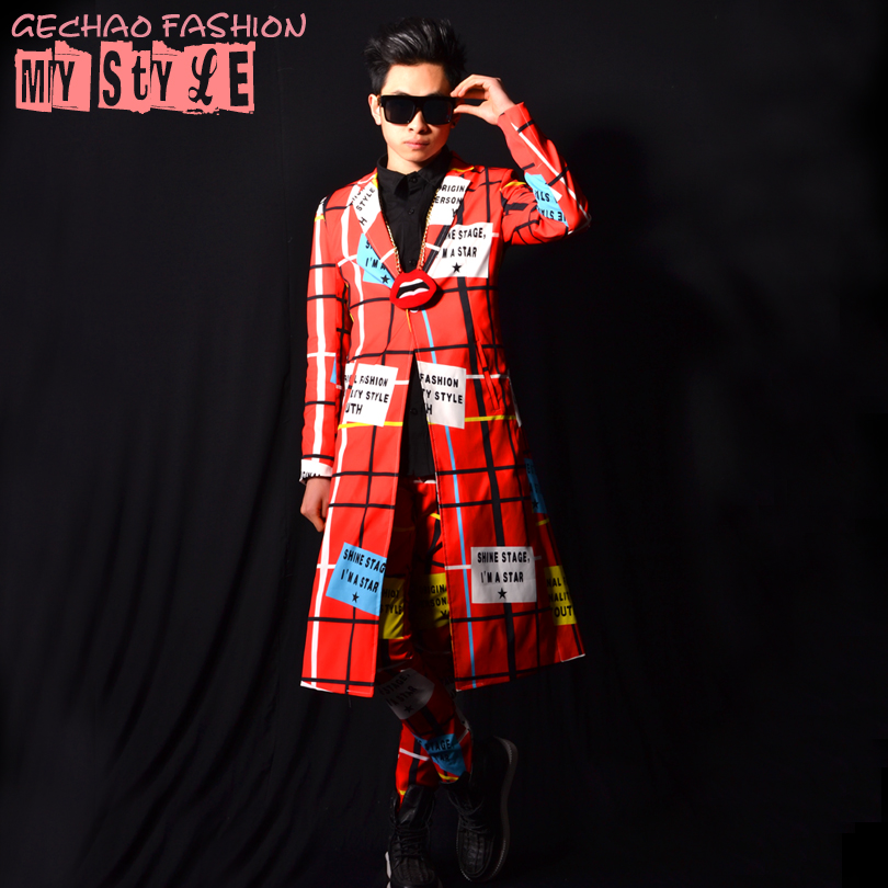 Exclusive] nightclub male singer DSDJ Quan Zhilong GD red line big name long bar performance costume accessories