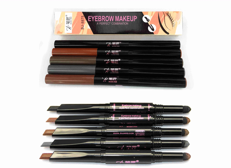 Daily new three-dimensional Chinese pen carpenter charm color automatic silky eyebrow pencil Eyebrow cream double-headed double-effect rotating refill lasting