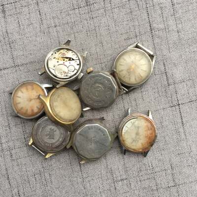 Women's watch practice, watch disassembly practice, old watch, watch accessories, steampunk handcrafted diy materials