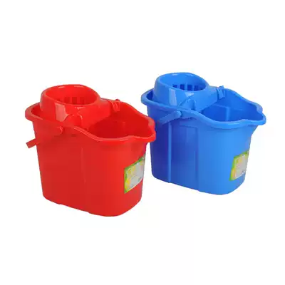 Thickened hand press mop bucket large household squeezed bucket wrung bucket with pulley screw bucket drag bucket