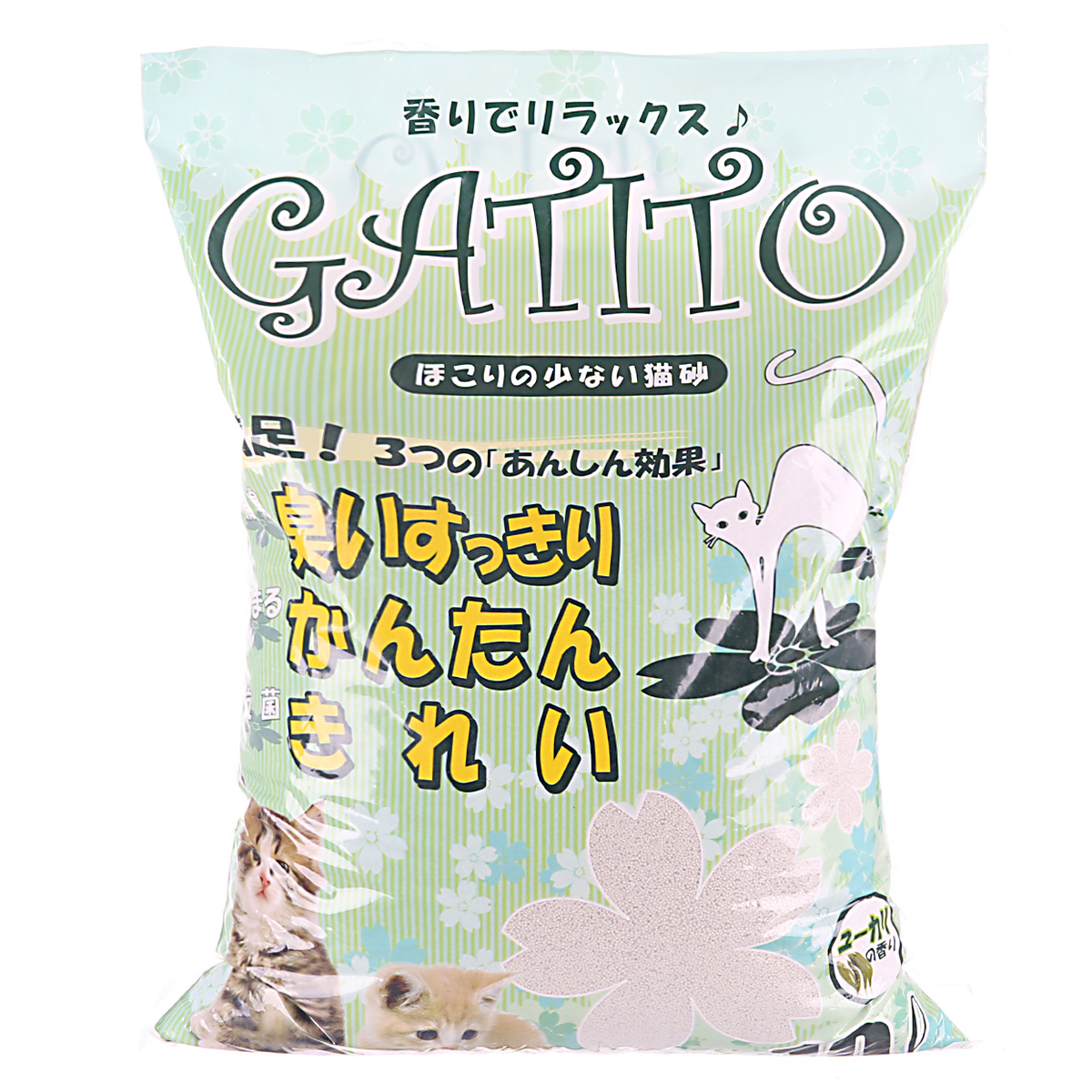 波奇网 嘉蒂CATTIO猫砂（尤加利香）猫咪最爱配方除臭猫砂绿色10L