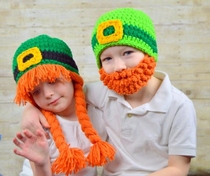 Acrylic㊣American hand-made special cute elf braids tassel wool braided baby childrens hat