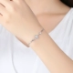S925 bạc bốn lá sterling bạc trang sức vòng tay nữ hình trái tim phiên bản Nhật Bản và Hàn Quốc của món quà trang sức ngày sinh viên đơn giản để gửi bạn gái của mình Vòng đeo tay Clasp