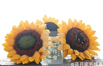 Blue Moon home woolen sunflower finished flower desktop potted handmade wool hook flower simulation flower