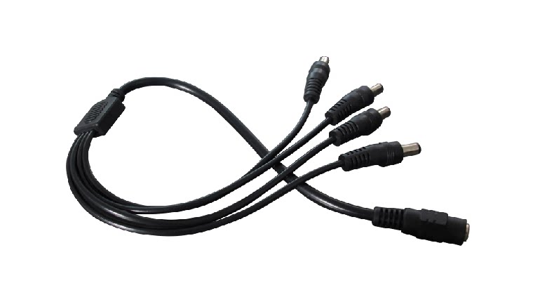 DC one drag four 4 power cord monitoring 12V 24V special distribution line