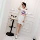 Áo ngủ nữ mùa hè cotton lỏng tay ngắn mặc giản dị bên ngoài dịch vụ nhà mới từ cổ áo quây cotton đồ ngủ phụ nữ đồ bộ mặc ở nhà Đêm đầm