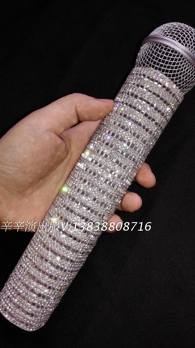 Stage singer hosts drill-mounted wheat-covered microphone accessories microphone set microphone decoration water drill