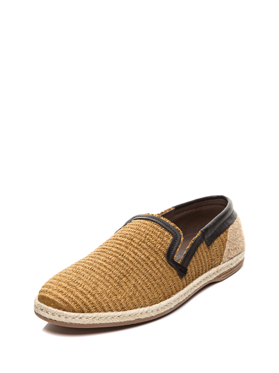 Dolce&Gabbana 黄棕色草席编织休闲鞋