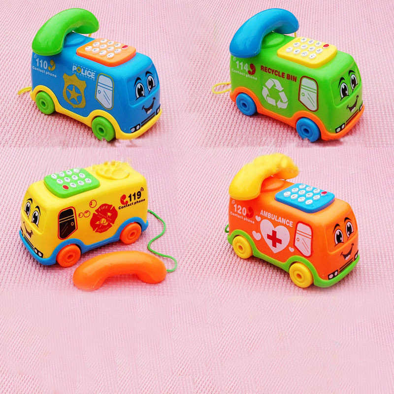 Manufacturer Direct Sales Puzzle Toy New Chic Bus Telephone Early Education With Music Light Children Presents