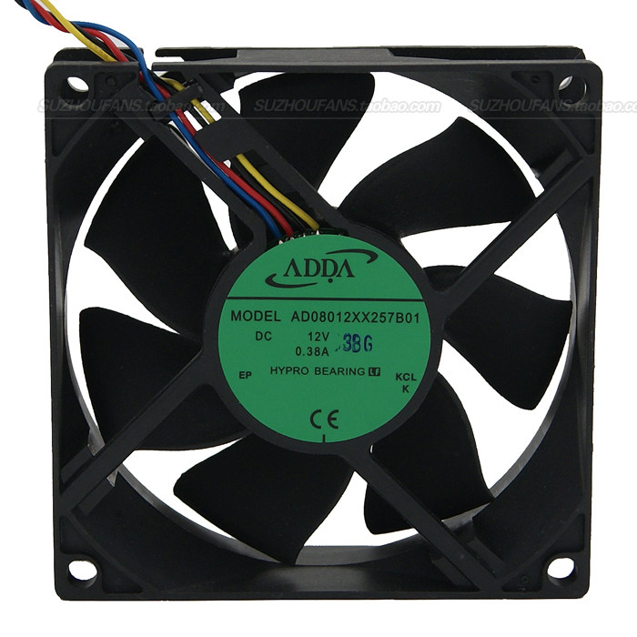 ADDA Taiwan Cohei Four-line (4PIN) Automatic temperature-controlled PWM CPU heat 8 cm 8 cm 8cm 8025