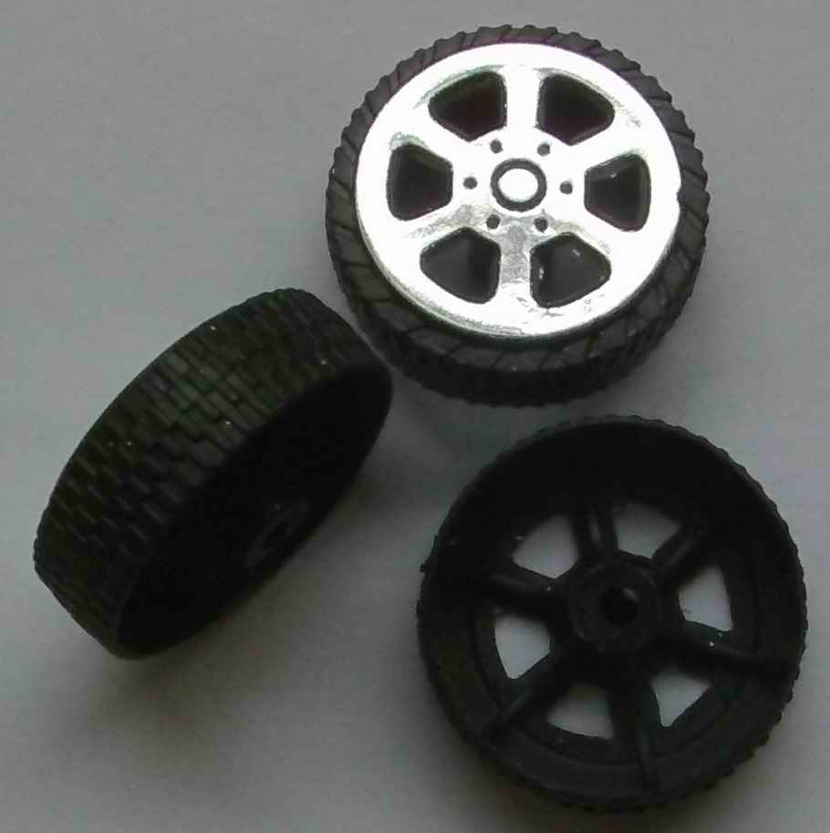 Hands-on toy DIY tech small production-miniature wheel toy small tire outer diameter 20mm plastic wheels