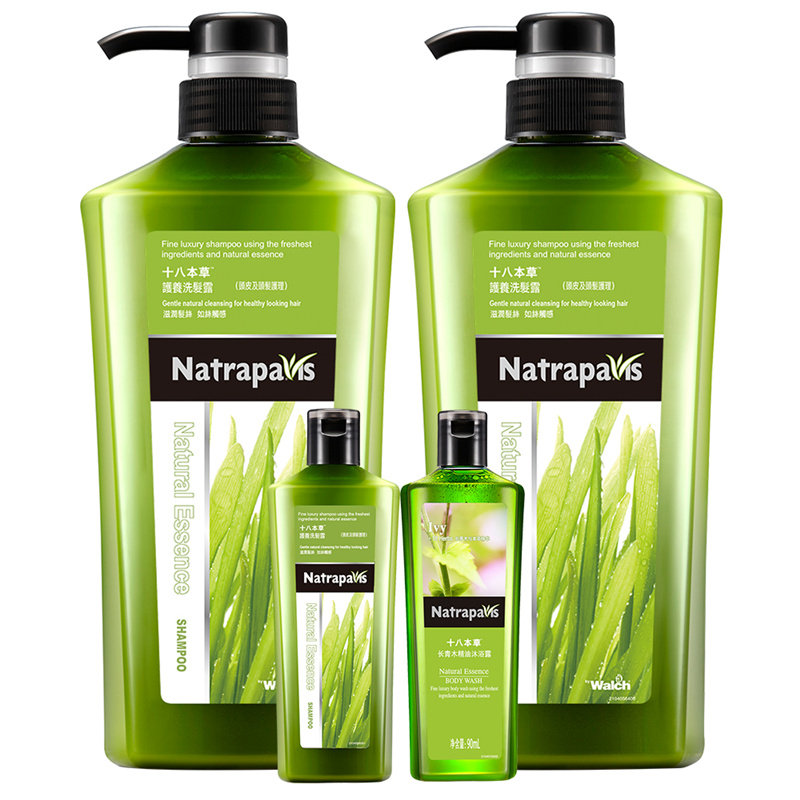 【天猫超市】 十八本草护养洗发露550ml*2+90ml+沐浴露90ml威露士