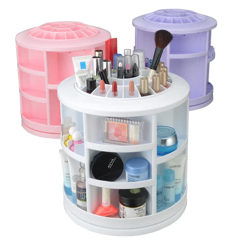 Kitt 360 degree rotating storage box cosmetics finishing box Skin care jewelry box